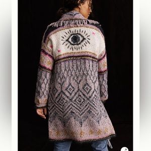 Anthropologie Plus Pilcro Fringed Cardigan